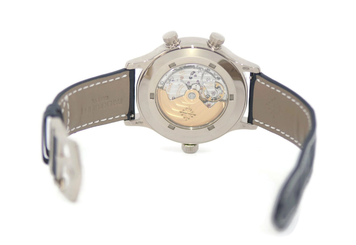 Patek Philippe Pilot Travel Time Tiffany & Co 18K White Gold Watch 5524G-001