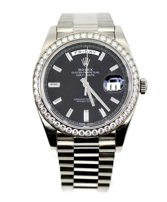 Rolex Day Date Diamond 18K White Gold Watch 228349RBR