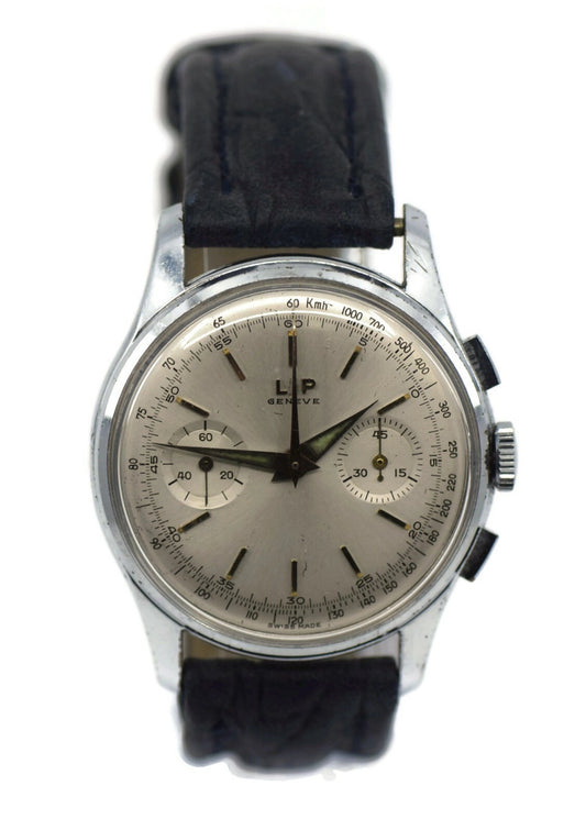 LIP Geneve Vintage Chronograph Stainless Steel Watch