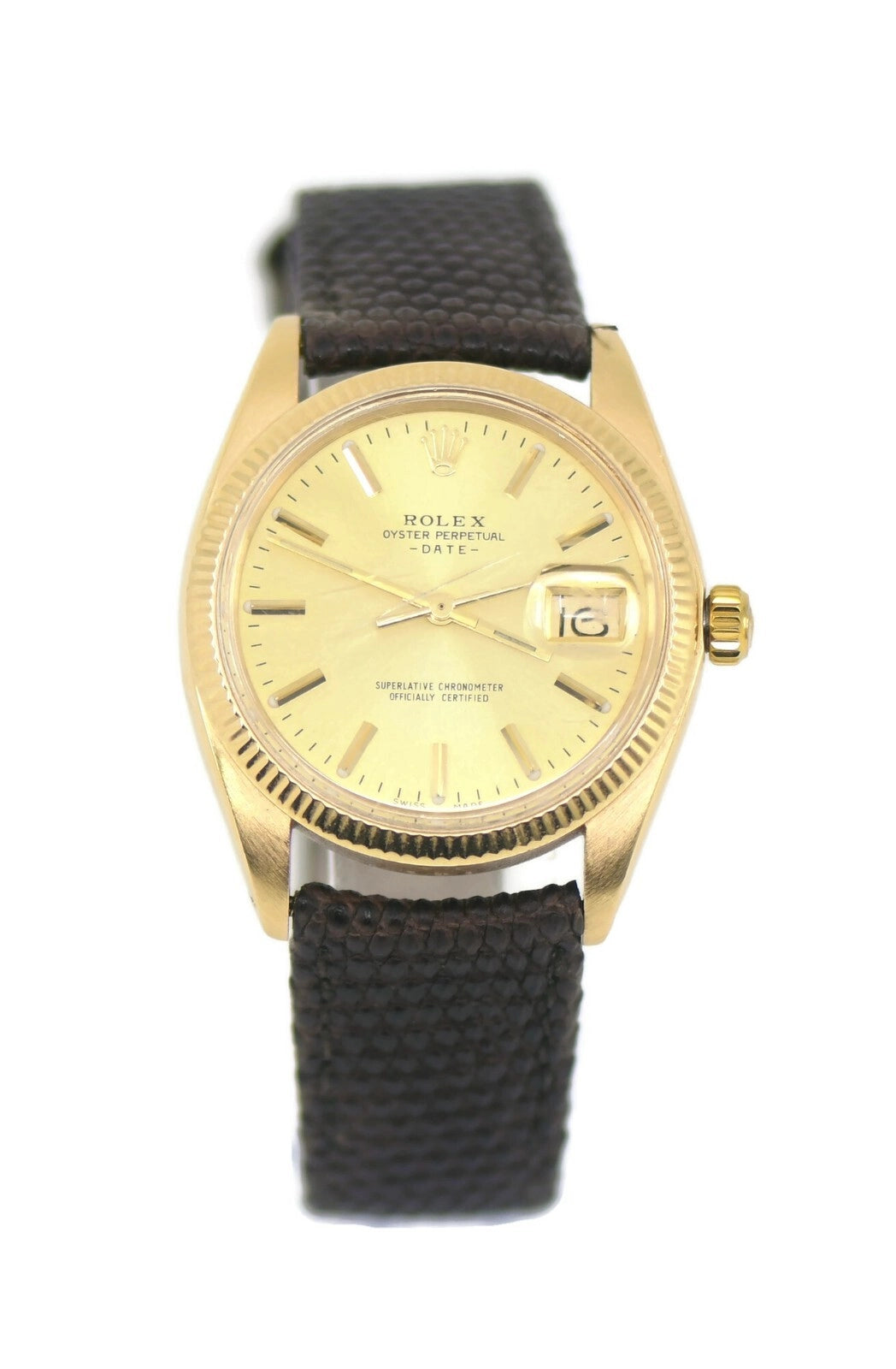 Rolex Oyster Perpetual Date 18K Yellow Gold Watch 1503