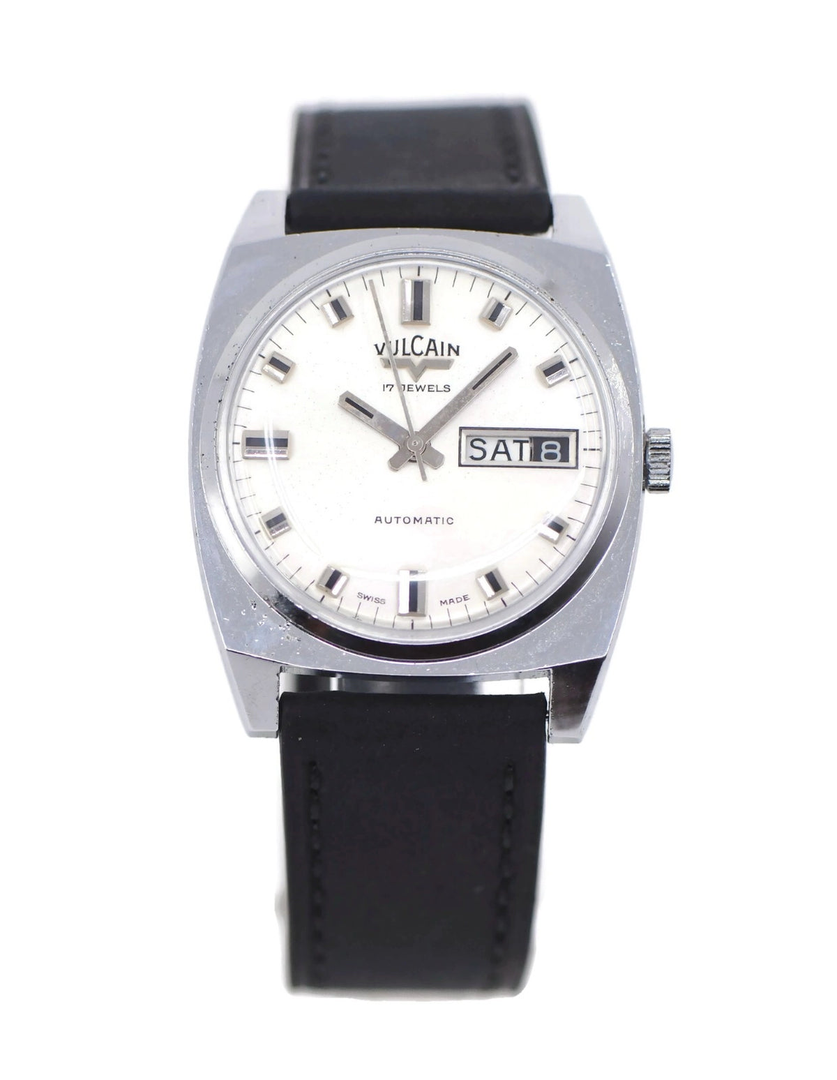 Vulcain Day Date Stainless Steel Watch