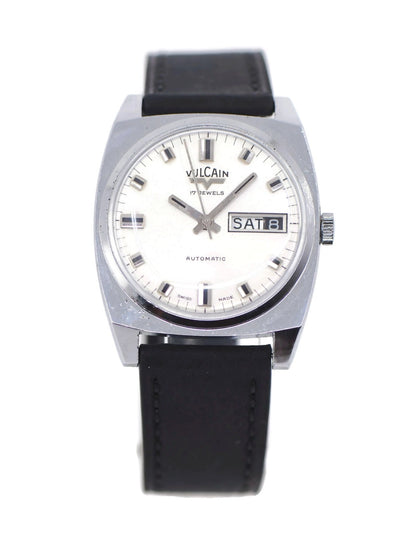 Vulcain Day Date Stainless Steel Watch