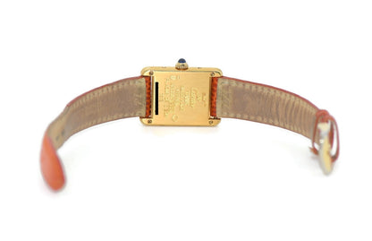 Cartier Tank Vermeil Sterling Silver Watch 1613