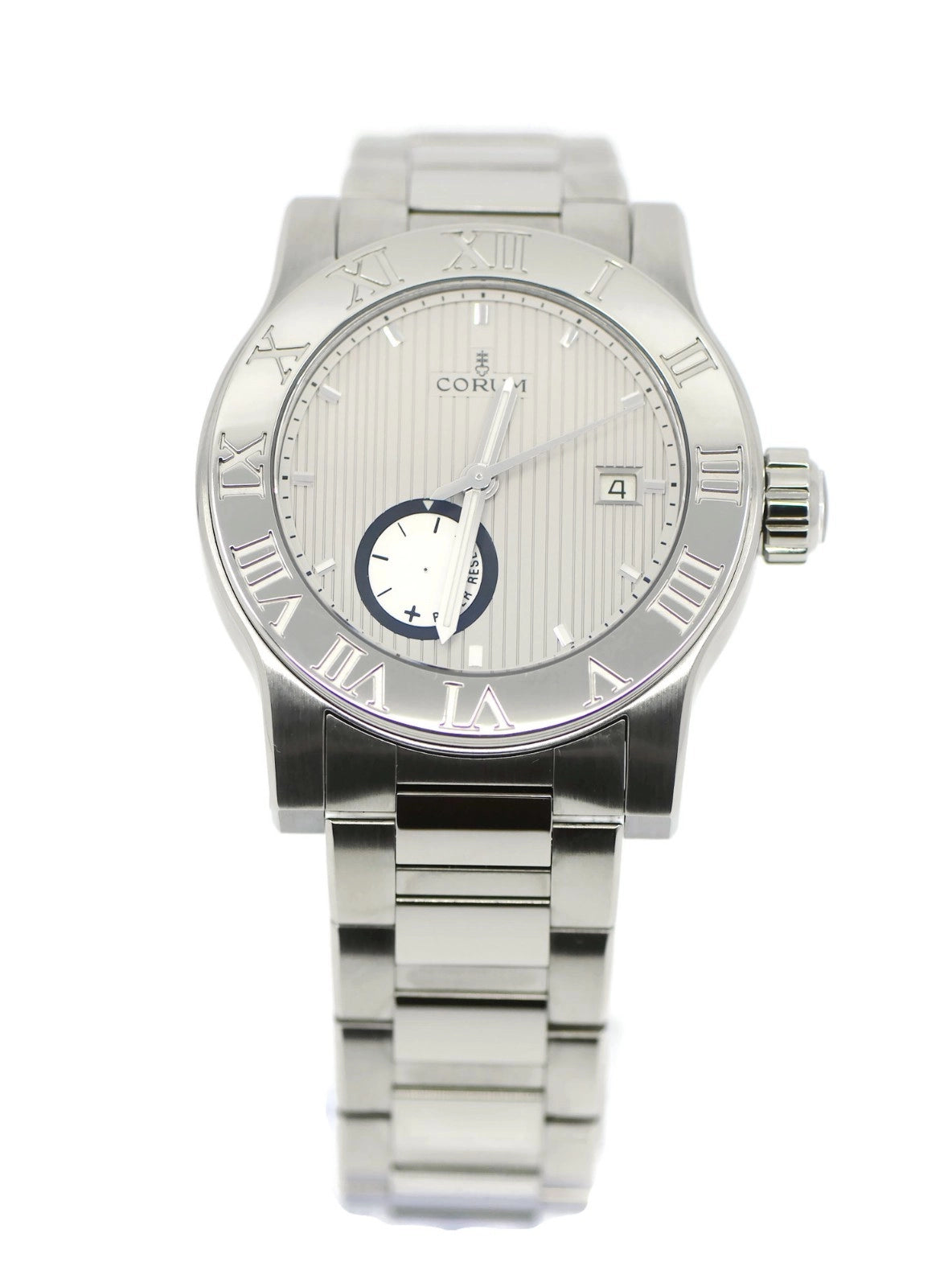Corum Romulus Power Reserve Stainless Steel Watch 02.0001