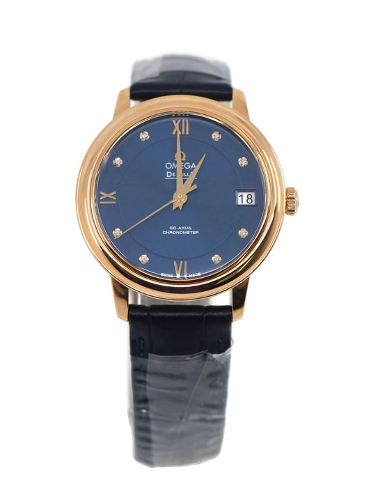 Omega DeVille Prestige Diamond 18K Rose Gold Watch 424.53.33.20.53.001