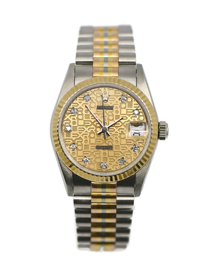 Rolex Datejust Diamond 18K White Gold Watch 68289