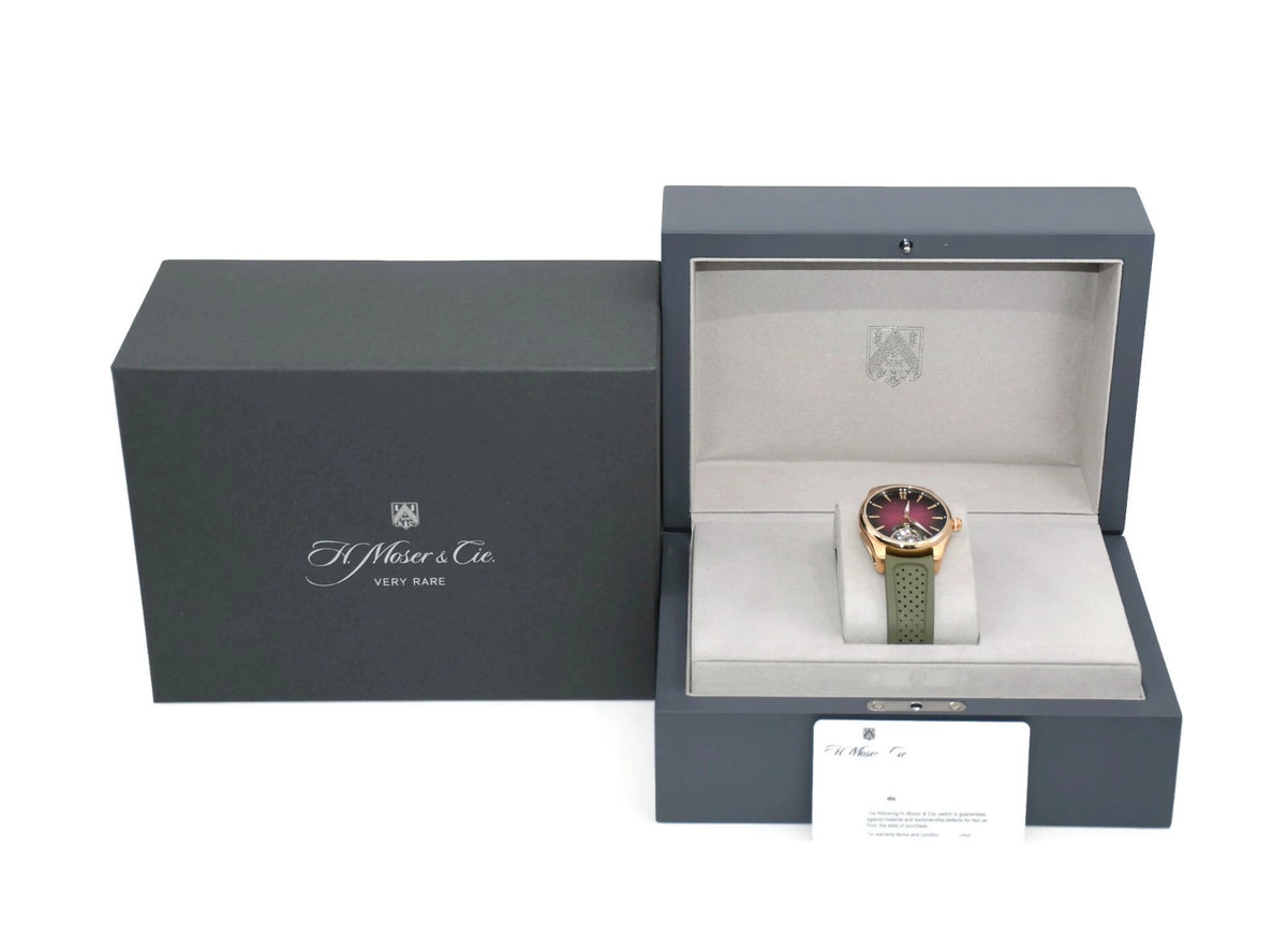 H. Moser & Cie Pioneer Tourbillon 18K Rose Gold Watch 3805-0400