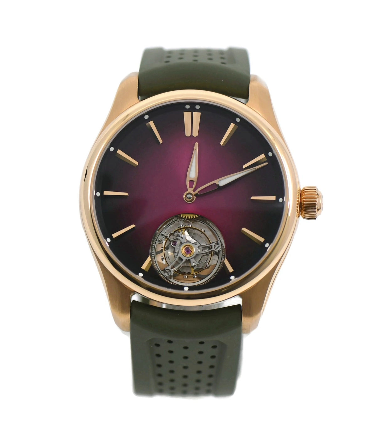 H. Moser & Cie Pioneer Tourbillon 18K Rose Gold Watch 3805-0400