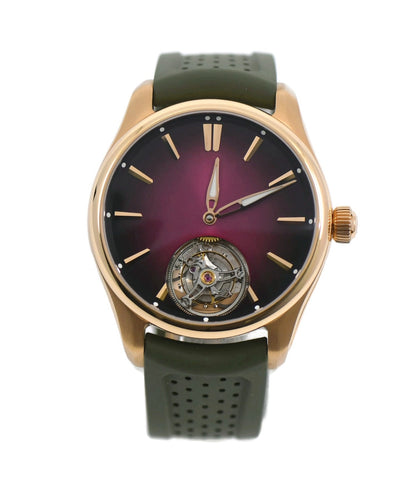 H. Moser & Cie Pioneer Tourbillon 18K Rose Gold Watch 3805-0400