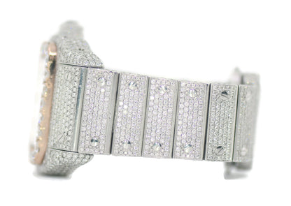 Cartier Santos Large Diamond Stainless Steel Watch W20073X8