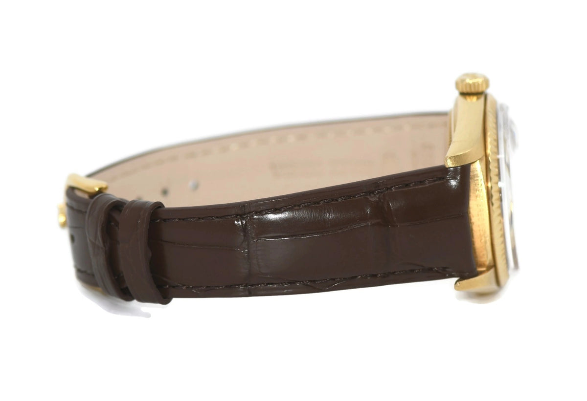 Rolex Oyster Perpetual Jasper Dial 18K Yellow Gold Watch 1601