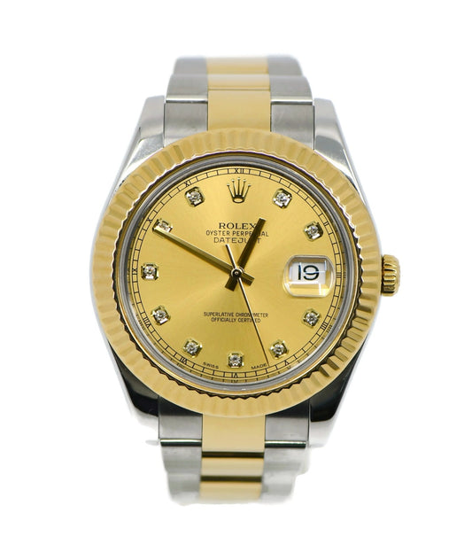 Rolex Datejust Diamond 18K/Stainless Steel Watch 116333