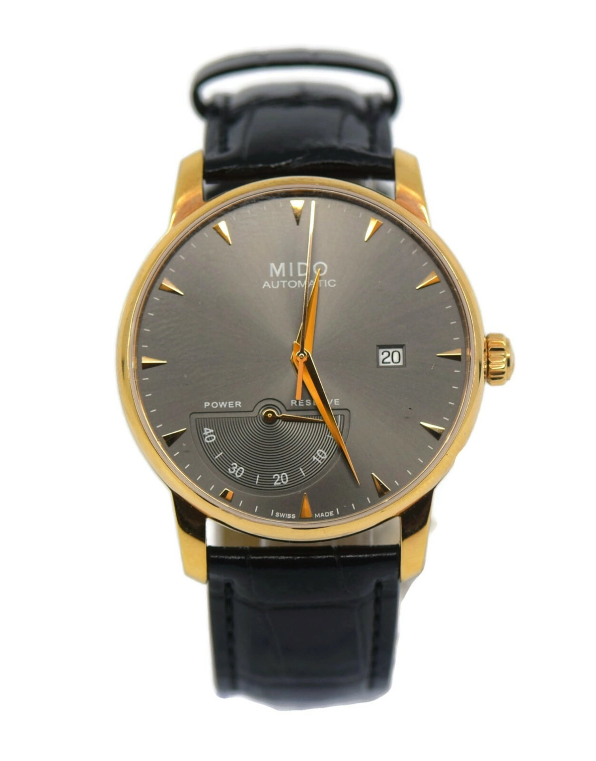 Mido Baroncelli Power Reserve Stainless Steel Watch M8605.3.13.4