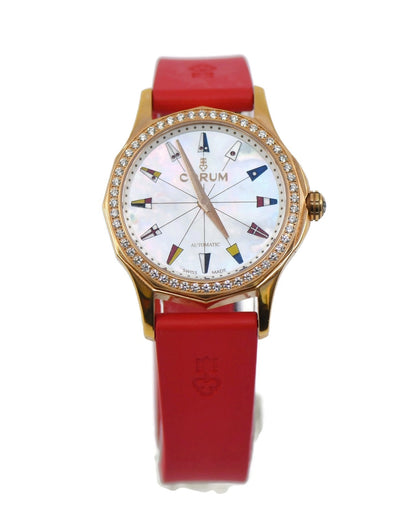Corum Admirals Cup Legend Diamond 18K Rose Gold Watch 400.100.85/0009
