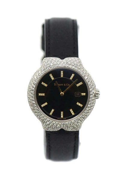 Tiffany & Co Tesoro Diamond 18K White Gold Watch M0130