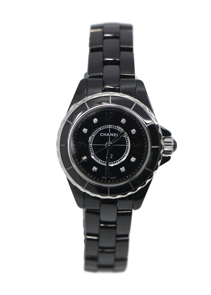 Chanel J12 Diamond Black Ceramic Watch H2569
