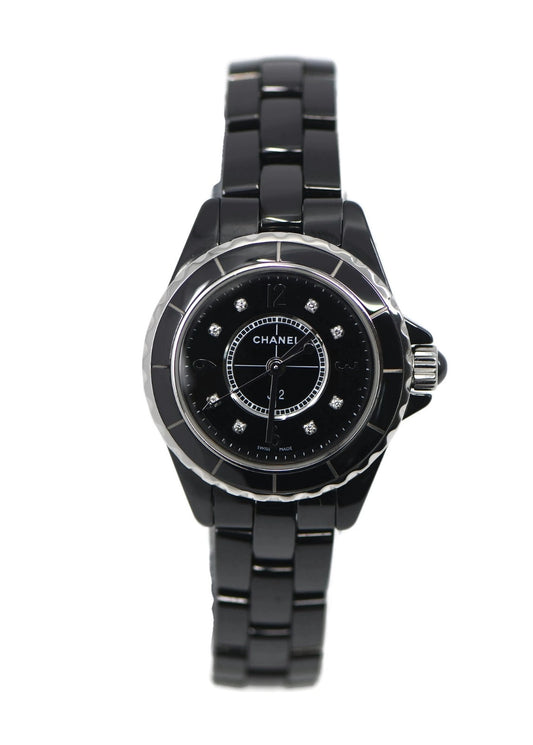 Chanel J12 Diamond Black Ceramic Watch H2569