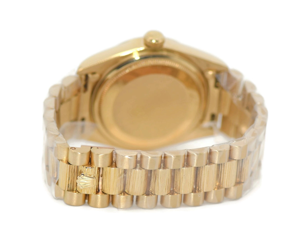 Rolex Day Date Bark 18K Yellow Gold Watch 18078