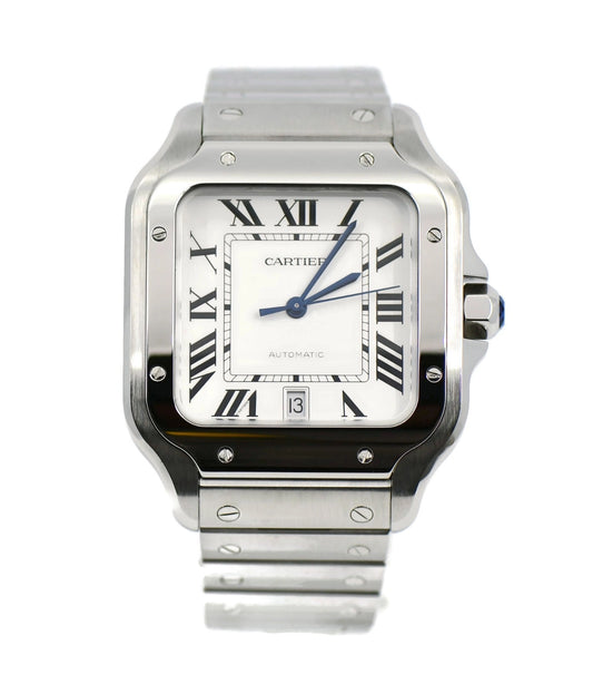 Cartier Santos Large Stainless Steel Watch WSSA0018