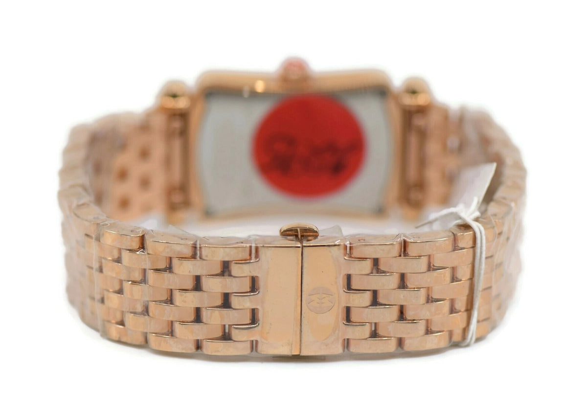 Michele Caber Park Diamond Rose Gold Tone Stainless Steel Watch MW16B01B5026