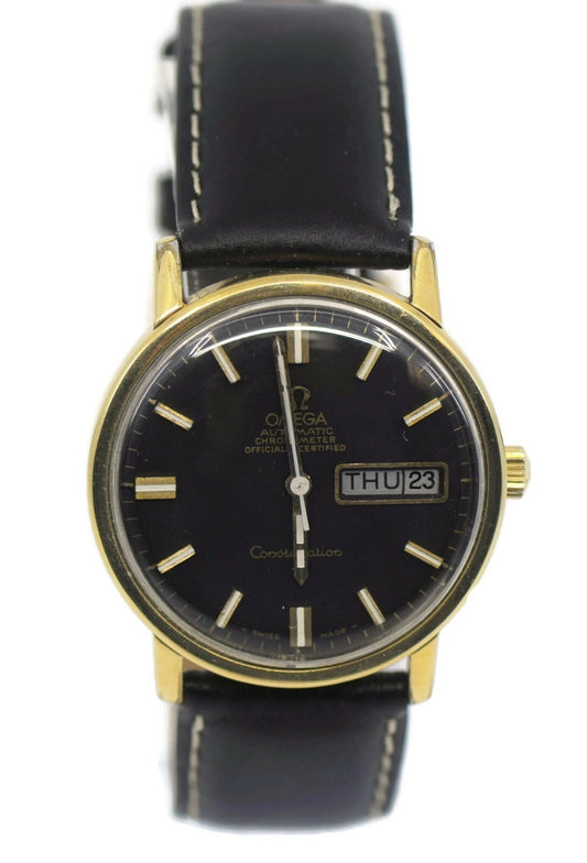 Omega Constellation Day Date Two Tone Stainless Steel Watch 168.016