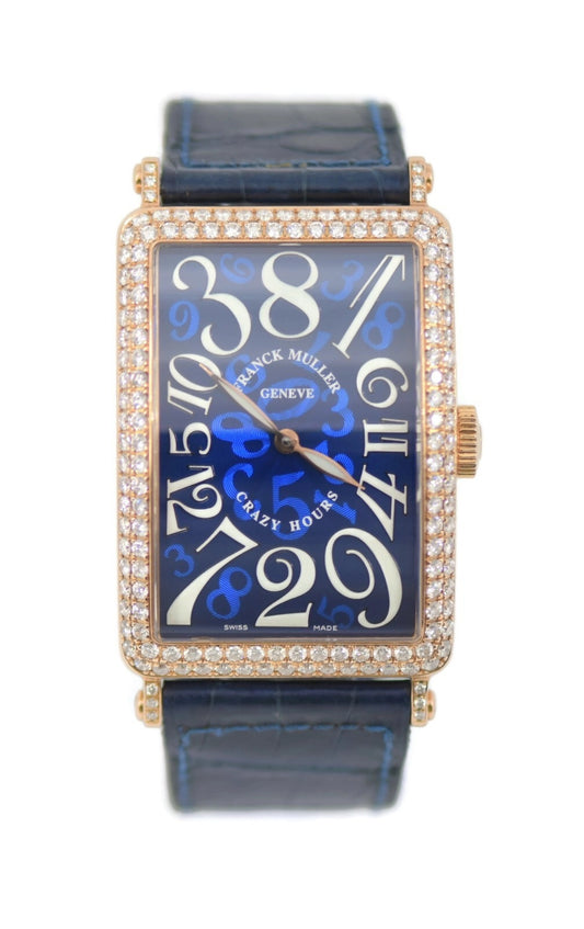 Franck Muller Crazy Hours Diamond 18K Rose Gold Watch 1200