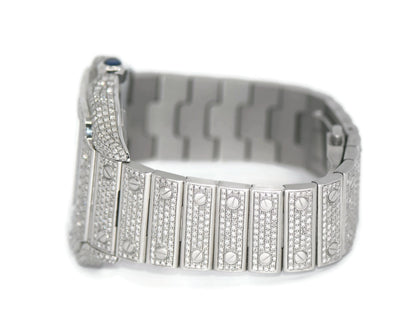 Cartier Santos Large Diamond Stainless Steel Watch WSSA0018