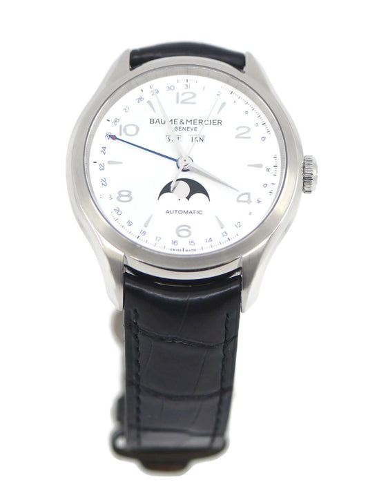 Baume & Mercier Clifton Triple Calendar Stainless Steel Watch MOA10055