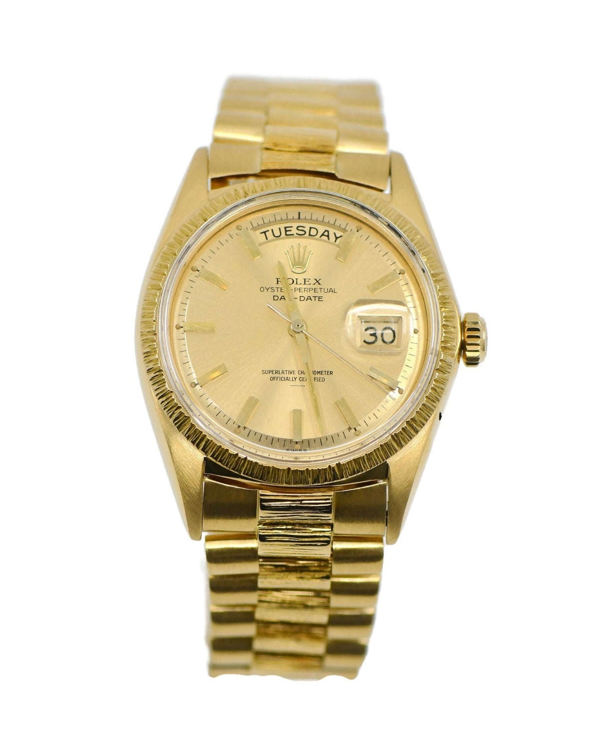 Rolex Day Date Bark 18K Yellow Gold Watch 1807