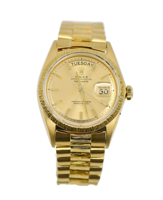 Rolex Day Date Bark 18K Yellow Gold Watch 1807