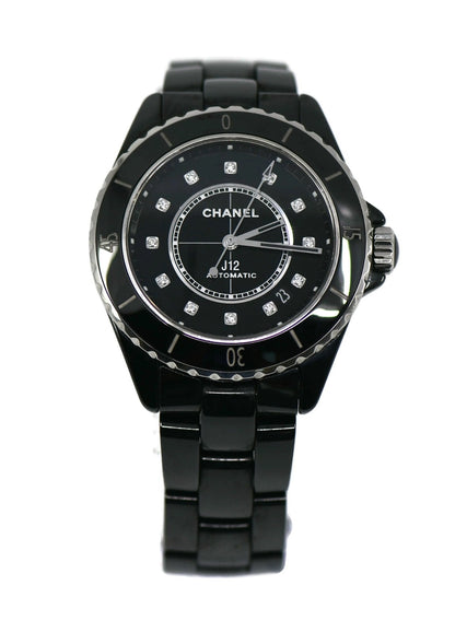 Chanel J12 Diamond Black Ceramic Watch H5702