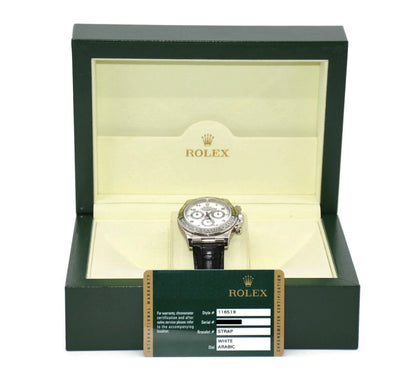 Rolex Daytona 18K White Gold Watch 116519