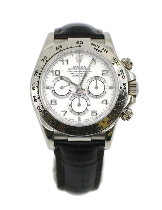 Rolex Daytona Zenith 18K White Gold Watch 16519