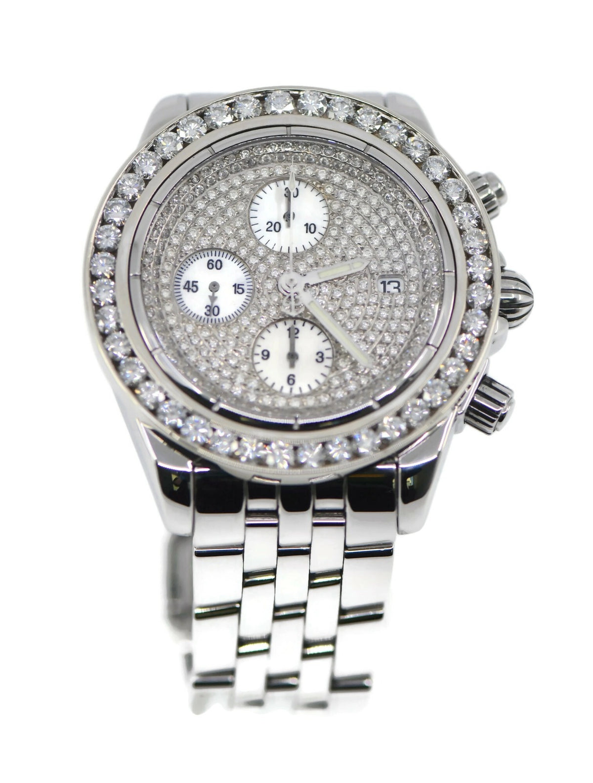 Breitling Chronomat Evolution Diamond Stainless Steel Watch A13356