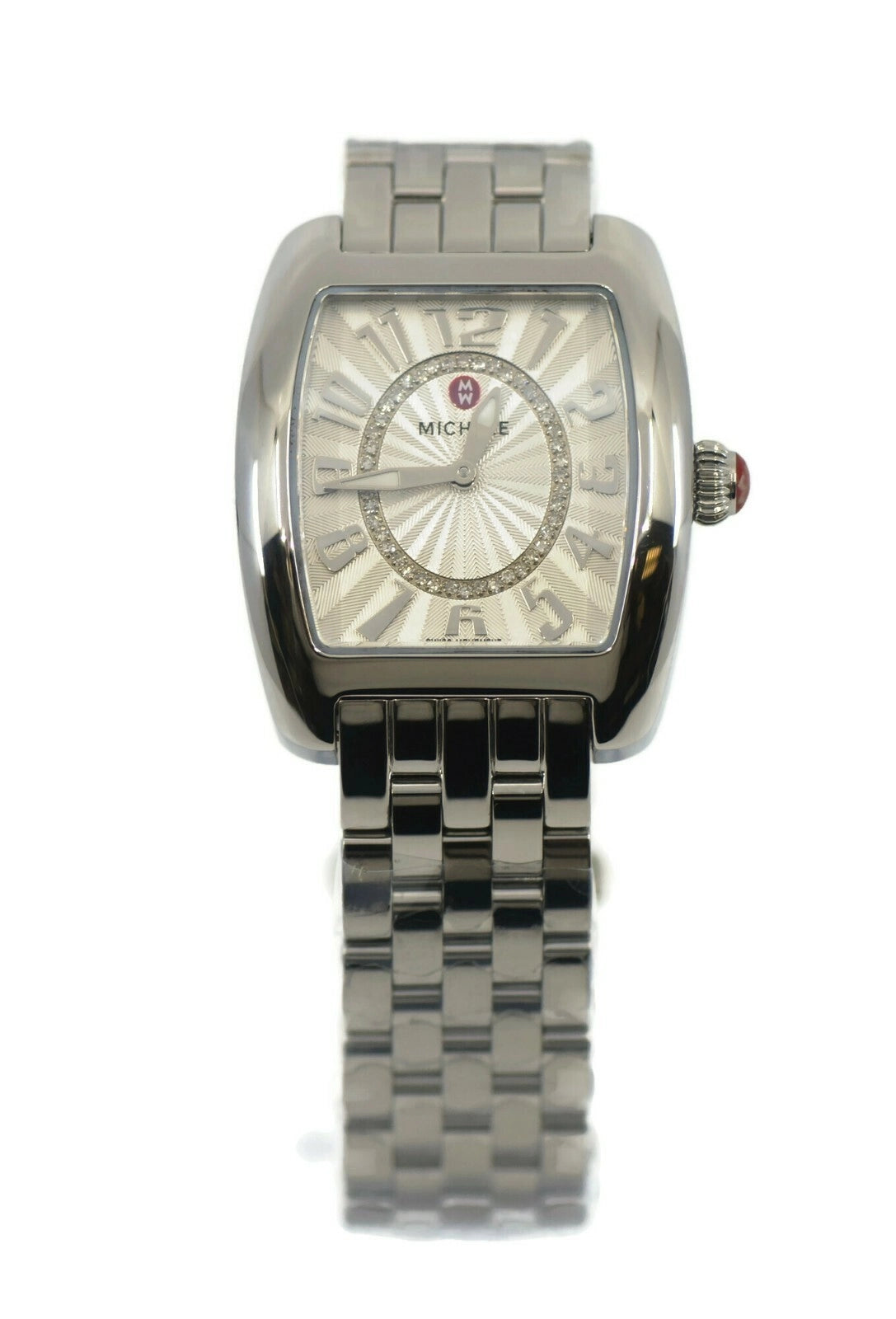 Michele Diamond Stainless Steel Watch