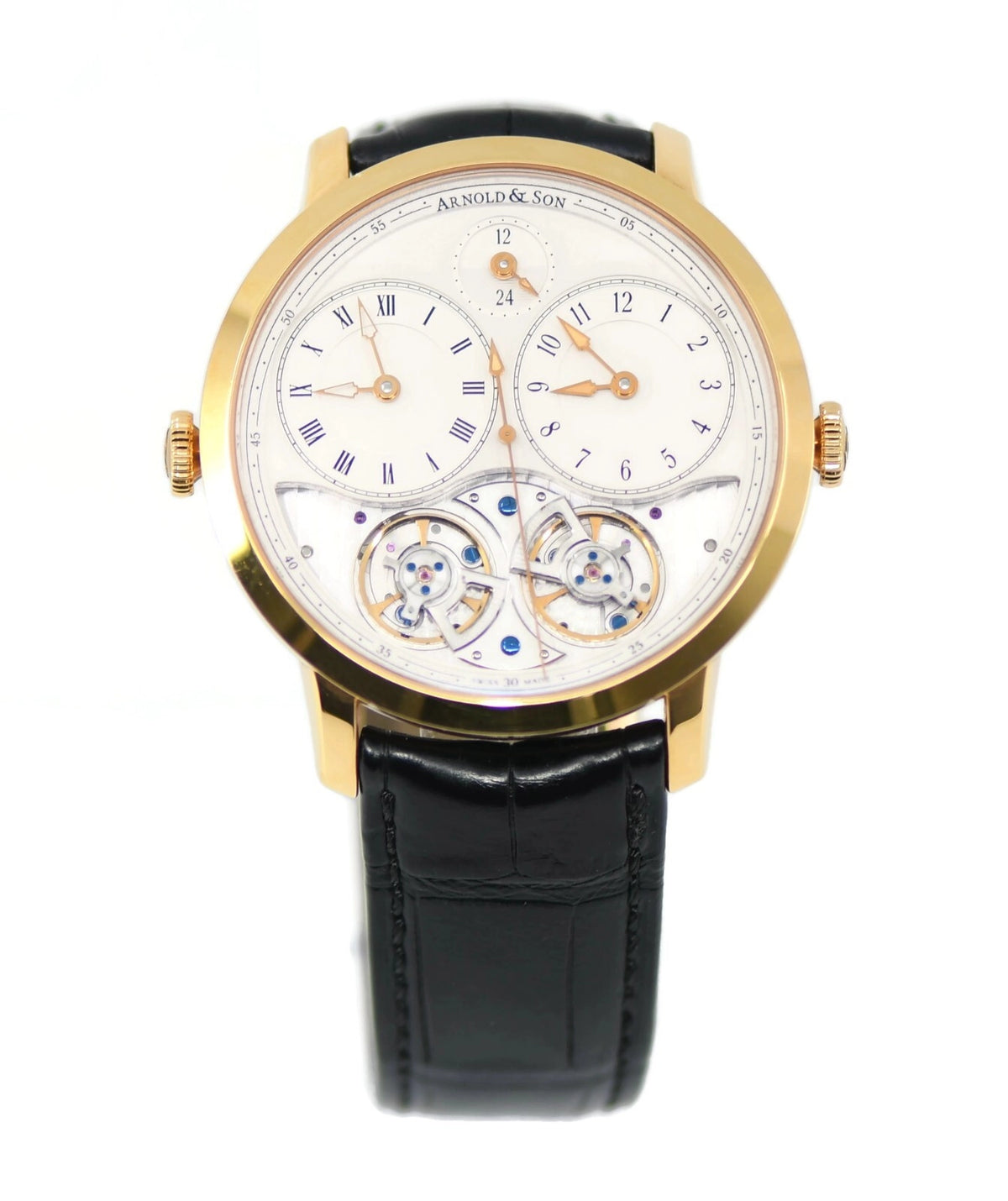 Arnold & Son DBG Equation GMT 18K Rose Gold Watch 1DGAP.W01A.C121A
