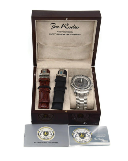 Joe Rodeo Diamond Chronograph Stainless Steel Watch