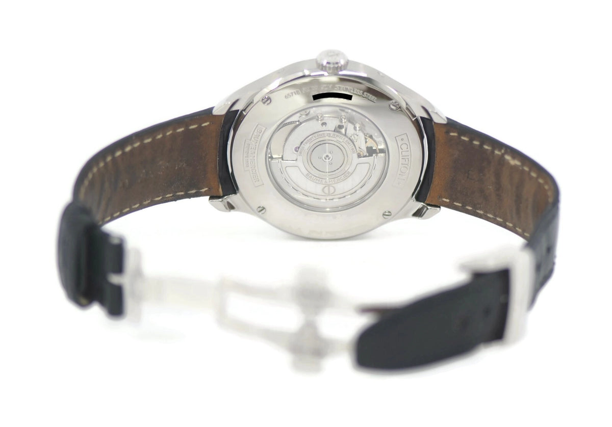 Baume & Mercier Clifton Triple Calendar Stainless Steel Watch MOA10055