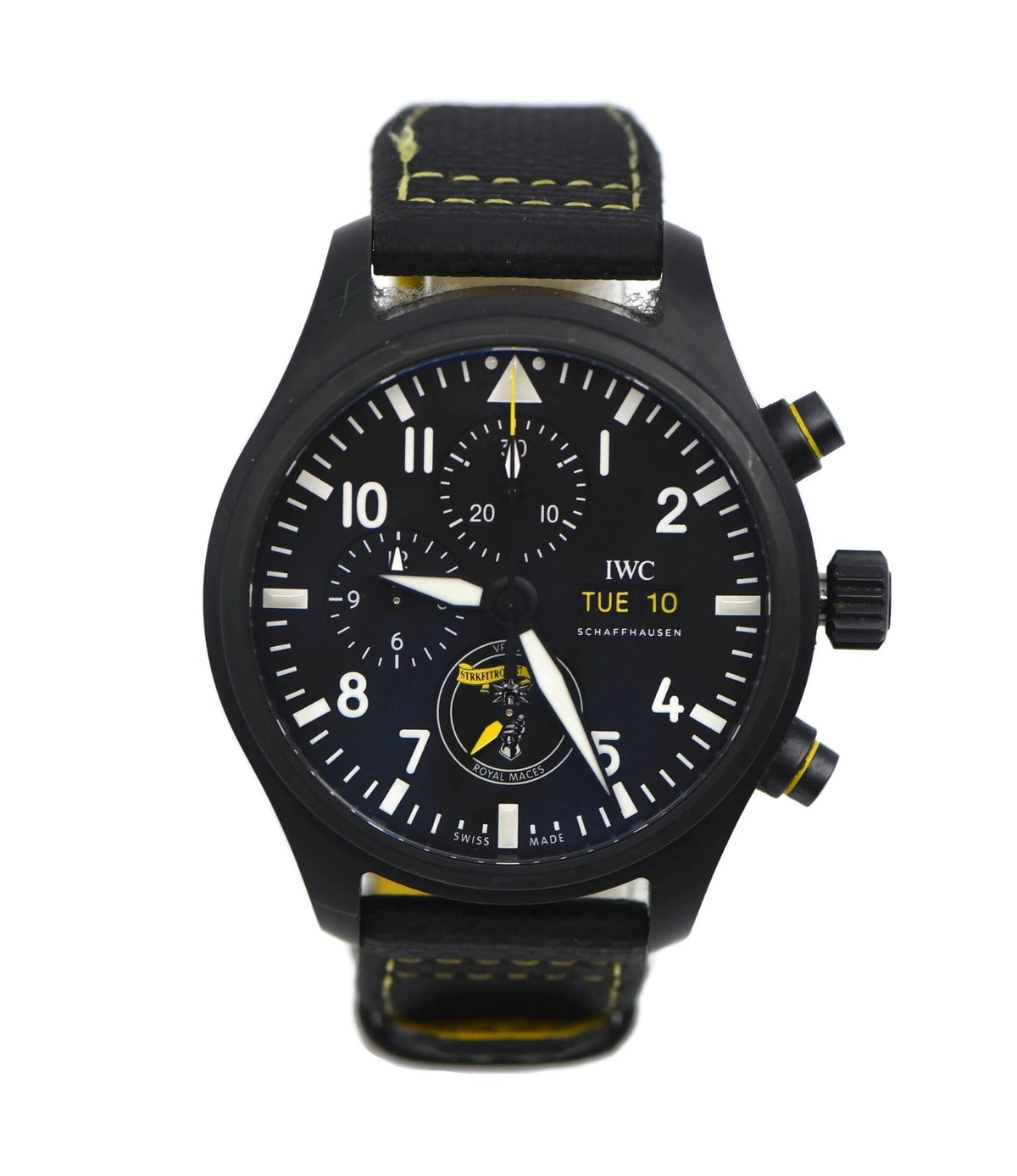 IWC Pilot Royal Maces Chronograph Ceramic Watch IW389107