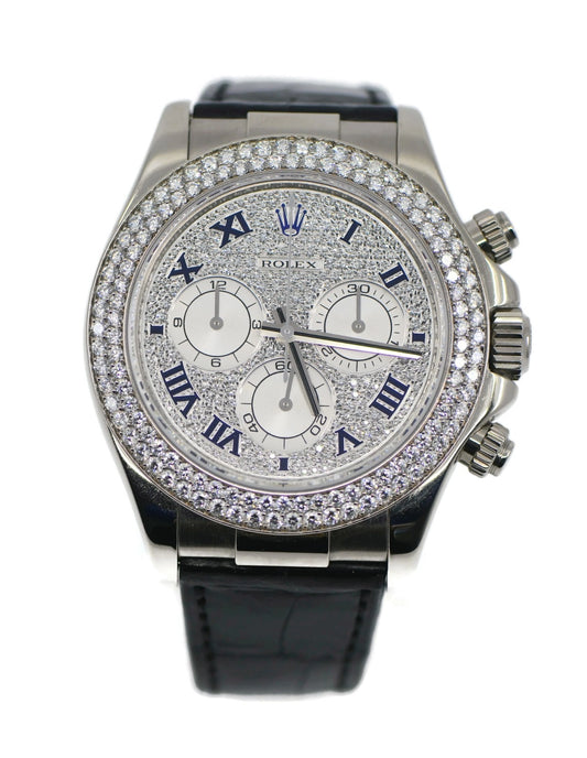 Rolex Daytona Pave Diamond 18K White Gold Watch 116589RBR