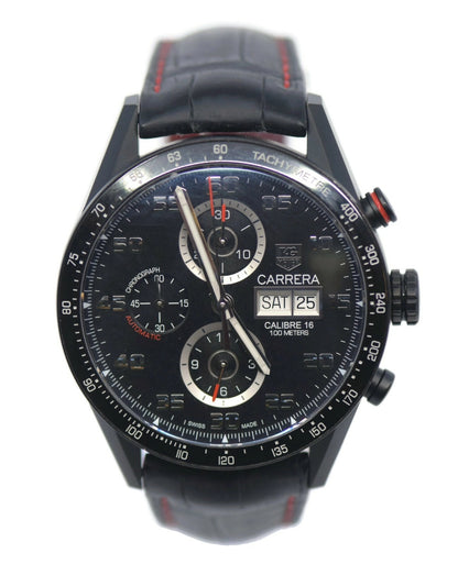 Tag Heuer Carrera Chronograph Black Titanium Watch CV2A81