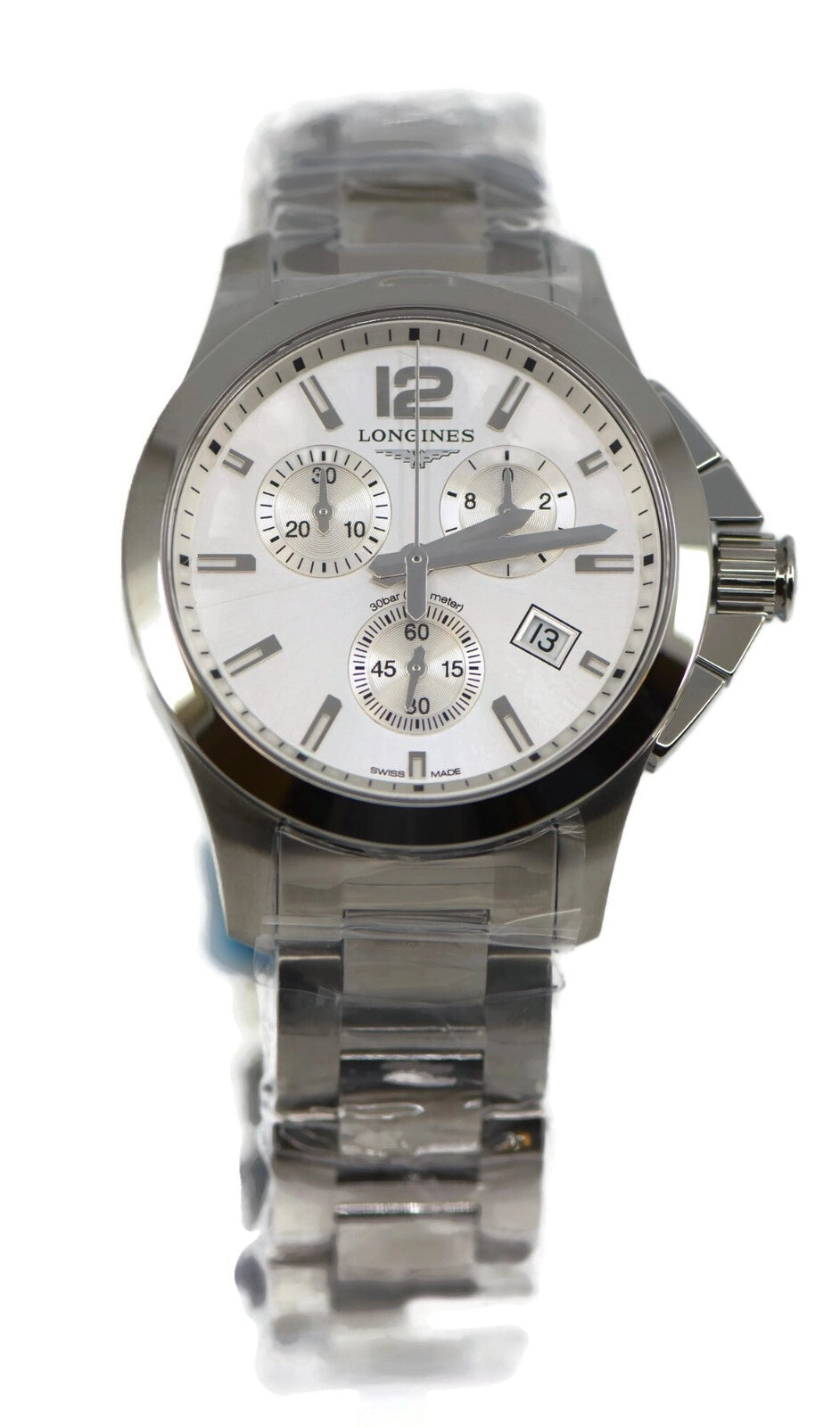 Longines Conquest Stainless Steel Watch L3.379.4.76.6
