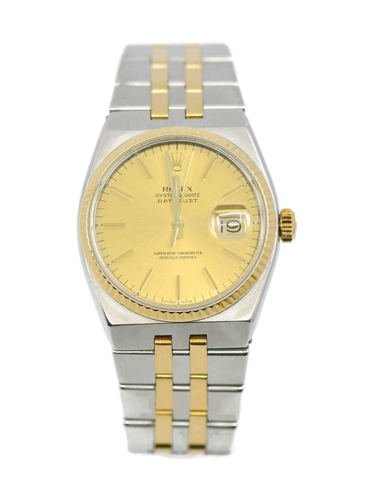 Rolex Datejust Oysterquartz 18K/Stainless Steel Watch 17013