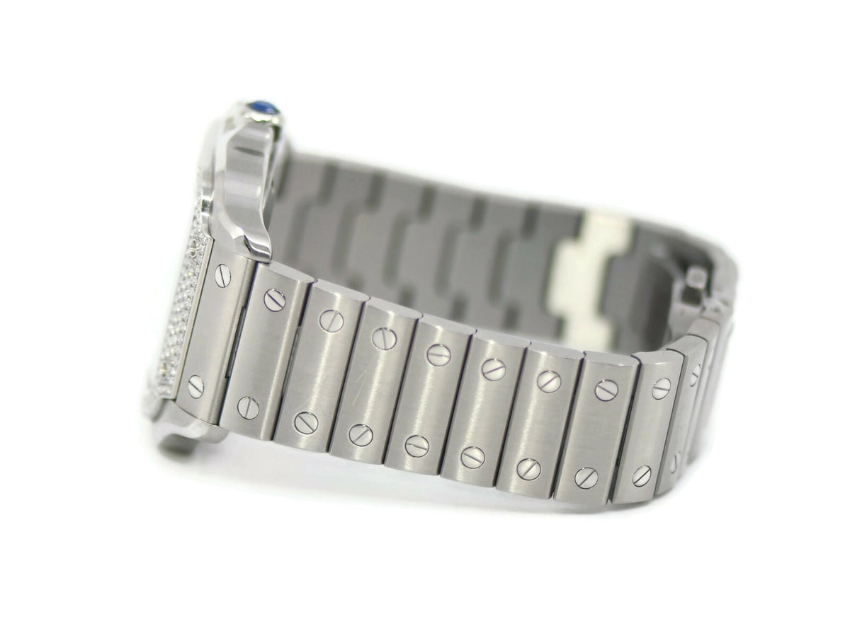 Cartier Santos Diamond Stainless Steel Watch W4SA0006