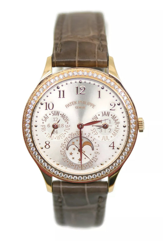 Patek Philippe Complication Diamond 18K Rose Gold Watch 7140R