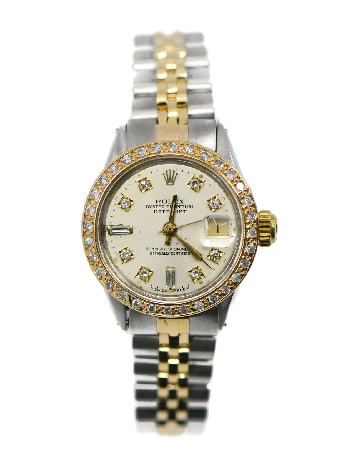 Rolex Datejust Diamond 18K/Stainless Steel Watch 6517