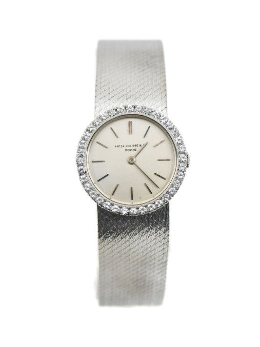 Patek Philippe Vintage Diamond 18K White Gold Watch 3355