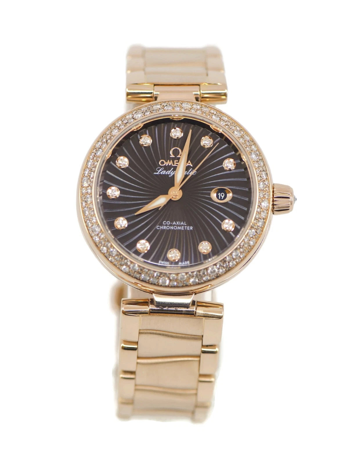 Omega Ladymatic Diamond 18K Rose Gold Watch 425.65.34.20.51.001