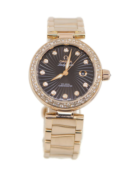 Omega Ladymatic Diamond 18K Rose Gold Watch 425.65.34.20.51.001