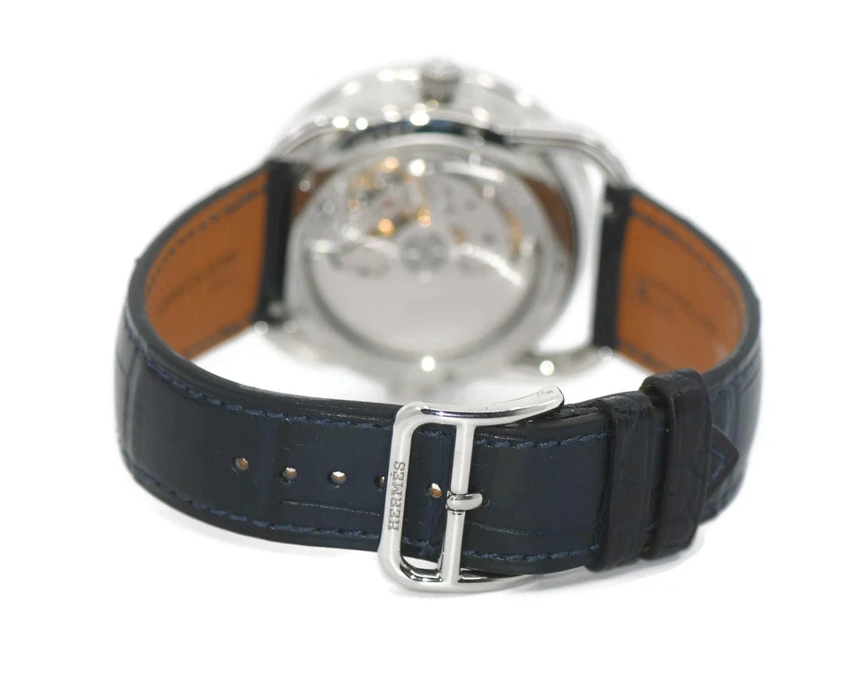 Hermes Arceau Le Temps Voyager Stainless Steel Watch AR10.510